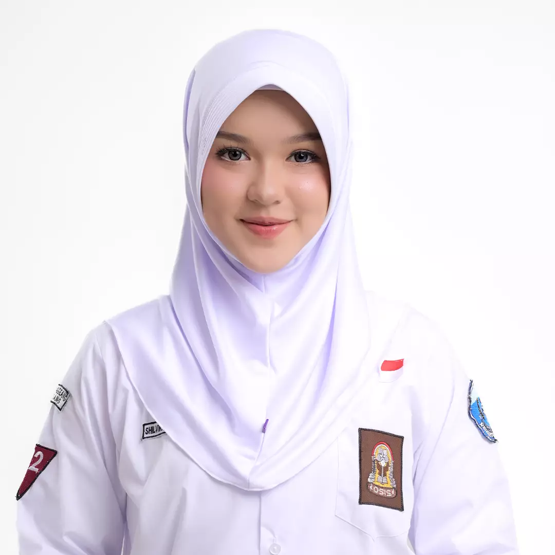 Rabbani - Kerudung Instan Muslim Wanita Dewasa HY Megane - Putih XL