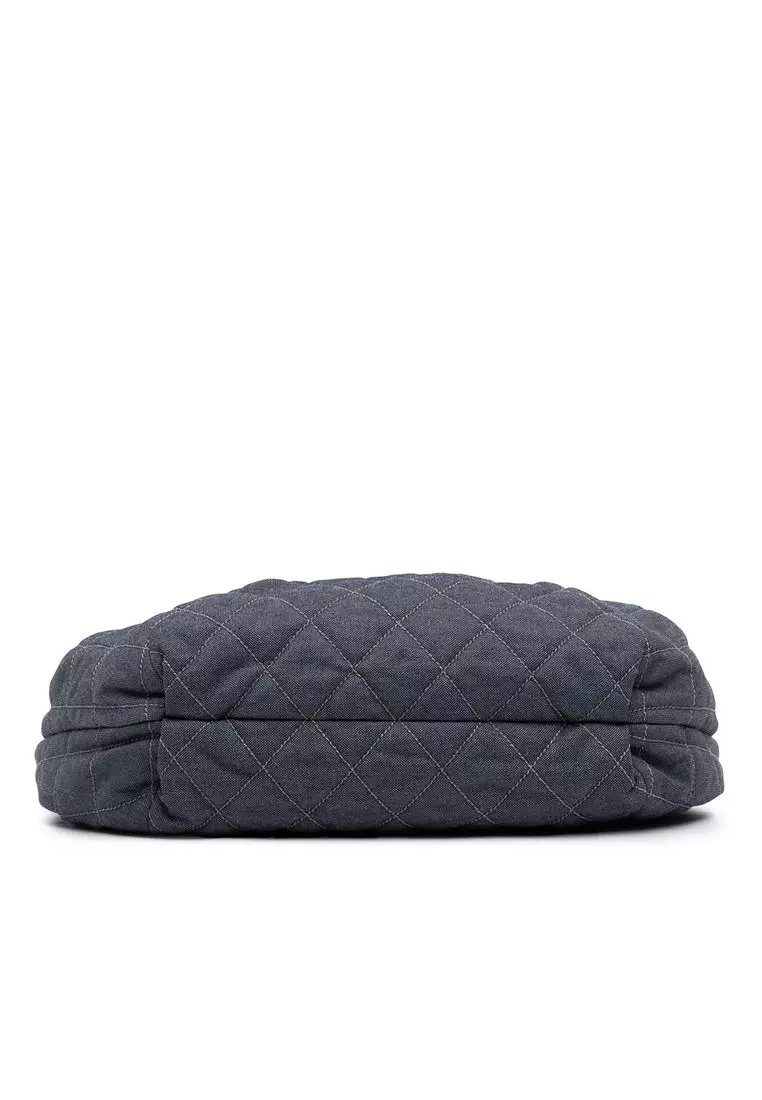 Pre-Loved Chanel Large Quilted Denim Stretch Spirit Cabas Tote