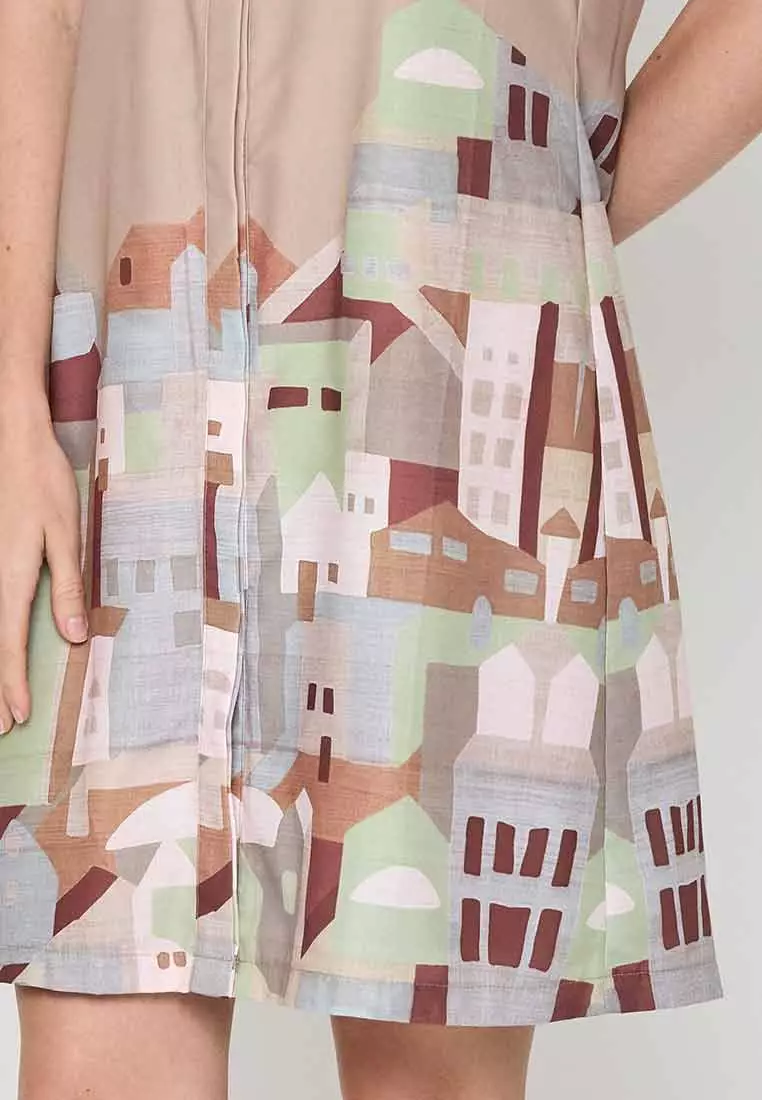 Scavina Collared Shirt Dress