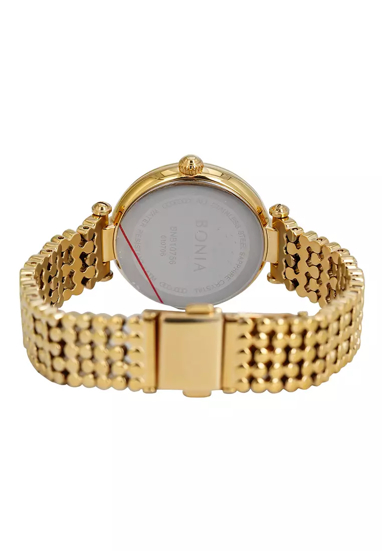 Jam Tangan BONIA Wanita B10756-2217 Sapphire Glass - Gold - Stainless Steel