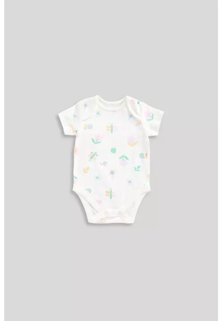 Garden Short-Sleeved Bodysuits - 5 Pack