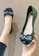 Halo green Bow Waterproof Jelly Flats Shoes 33204SH2881A21GS_6
