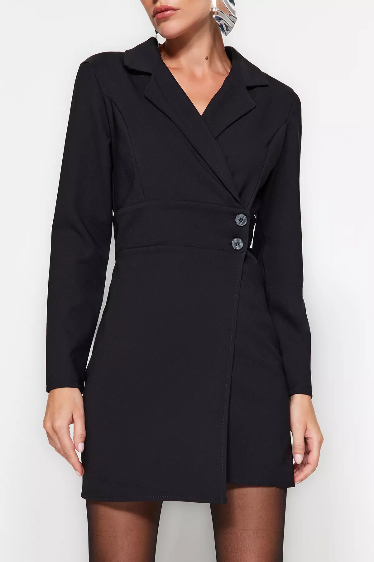Buttoned Mini Dress