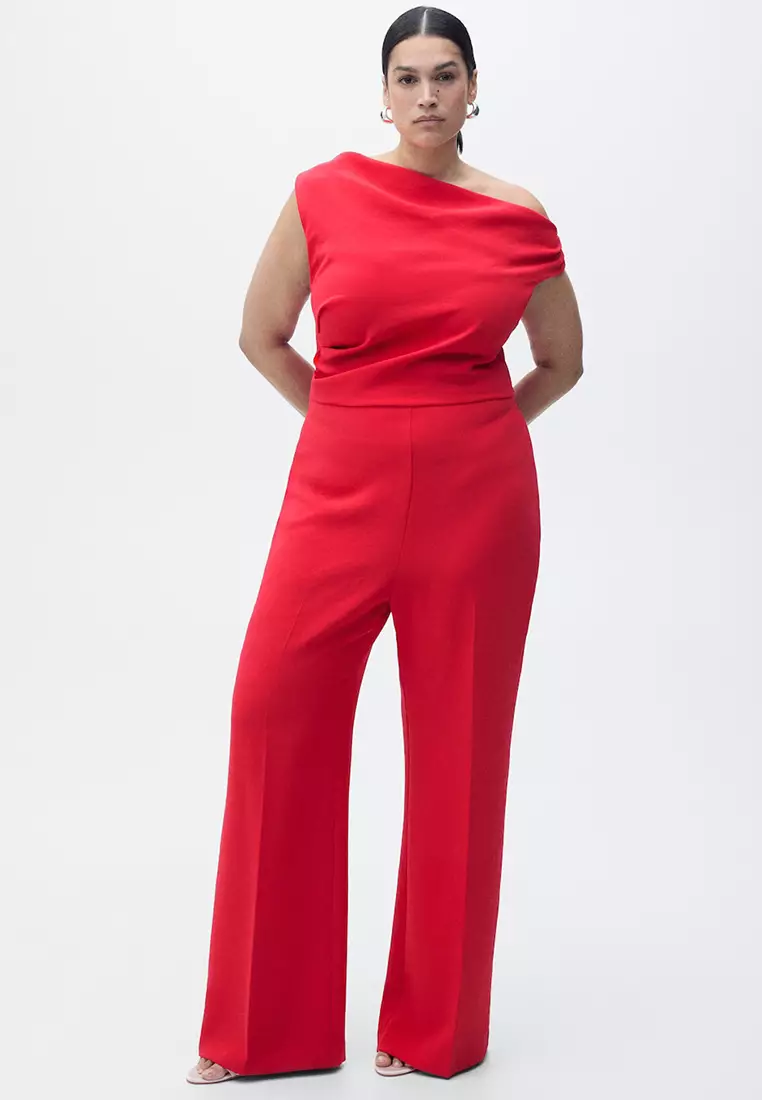 Long Asymmetrical Draped Jumpsuit