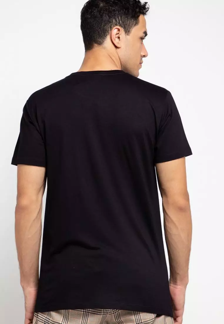 MTF19 03logo dakir blk kaos pria Hitam