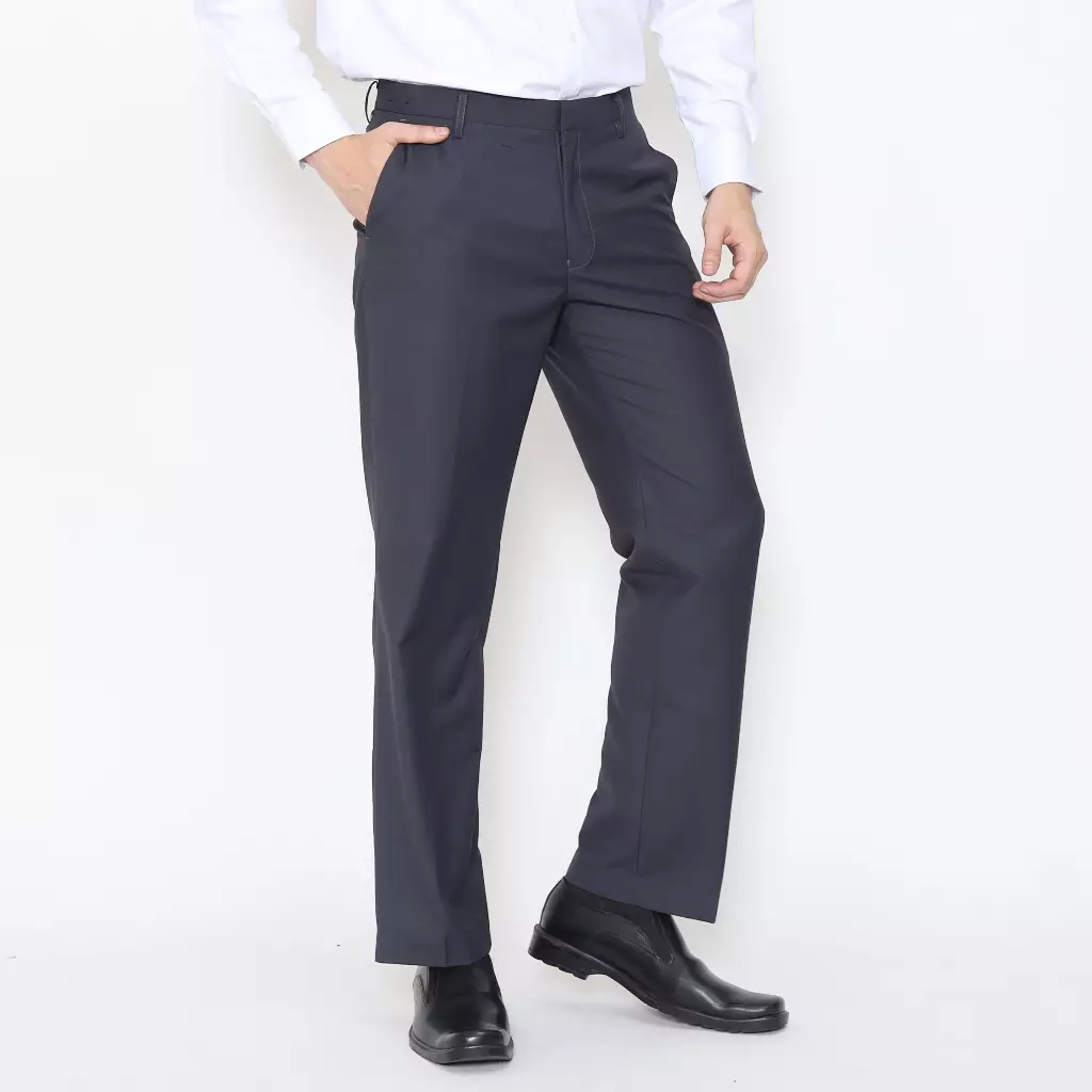 Lawell Celana Panjang Pria Formal Kerja Regular Fit - Formal Long Pants Dark Grey | RUPERT-R