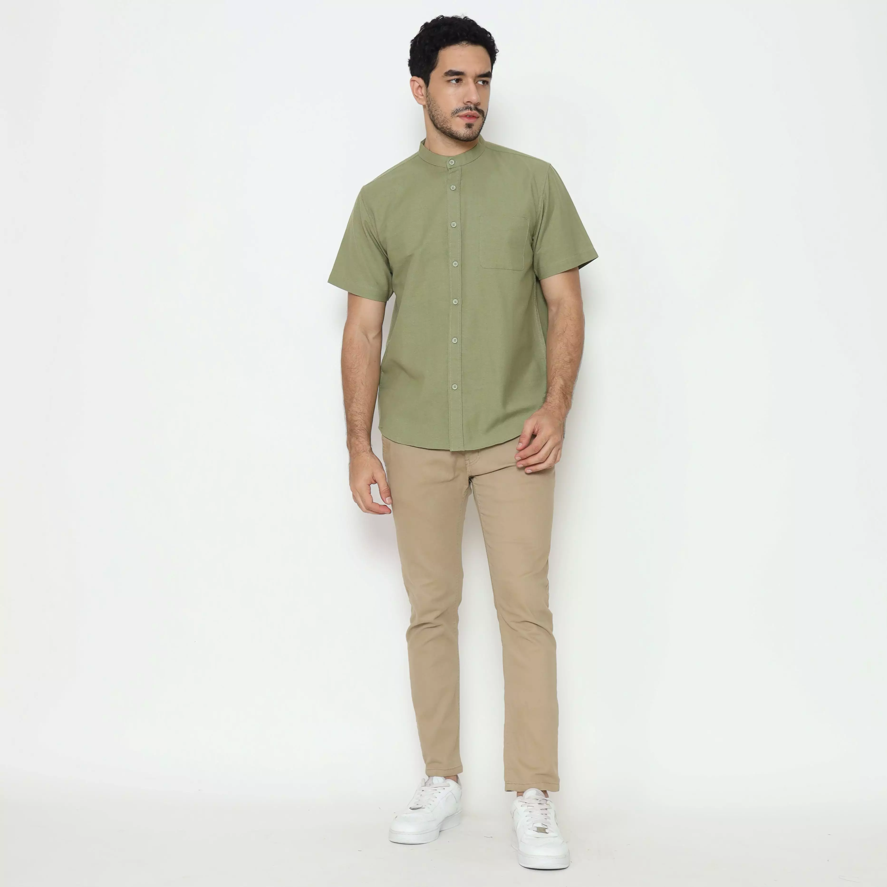 AMK Kemeja Pria Lengan Pendek SHG Satria S/S Sage Green