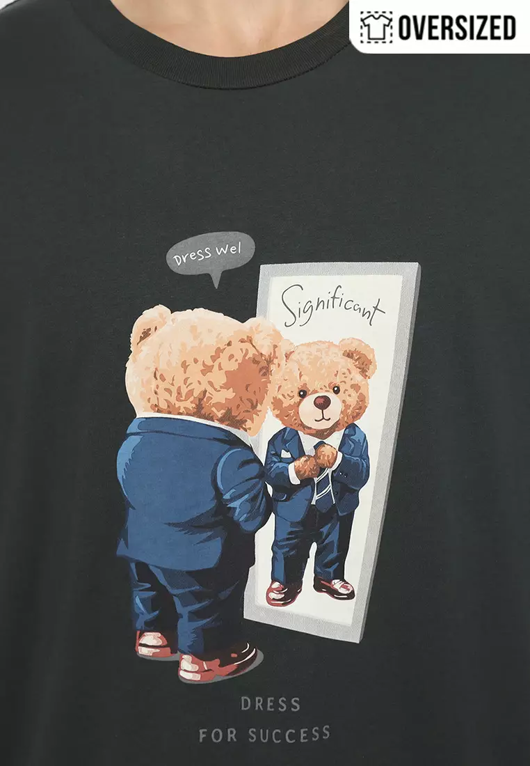 RBJ Unisex T-Shirt Teddy Cotton Combed Oversized Pria 2079350031
