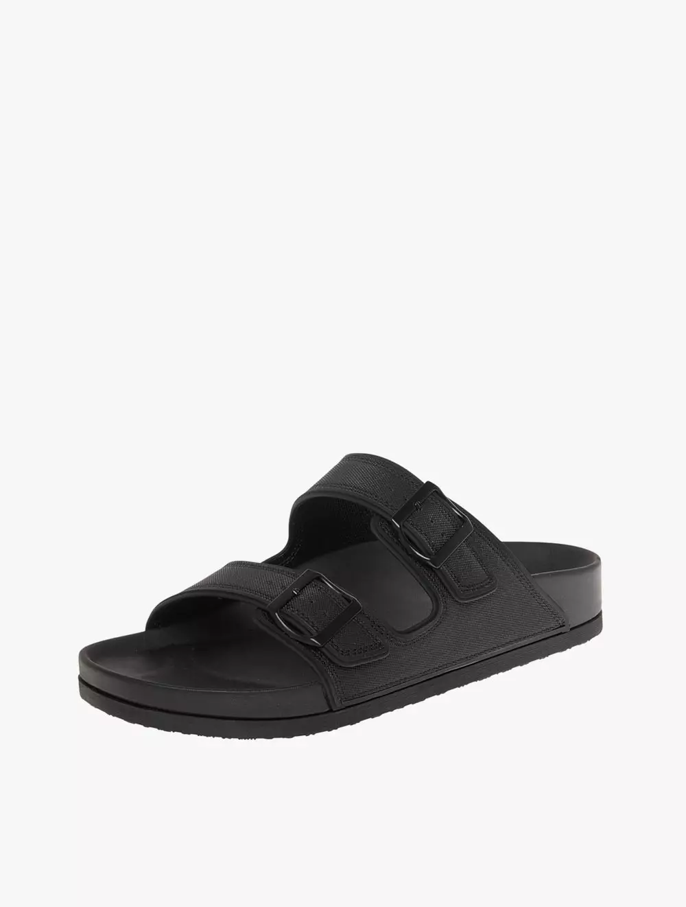 Payless State Street Mens Kennedy Dbl Strap Sandals - Black_01