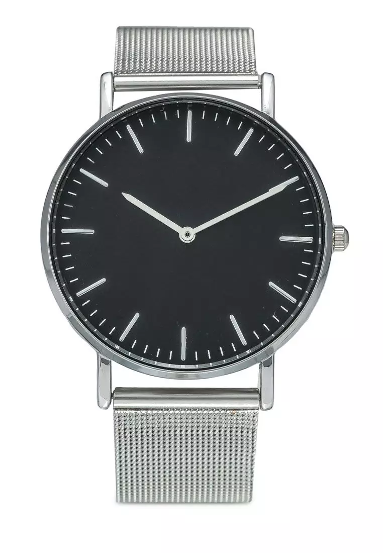 Black metal cheap strap watches online