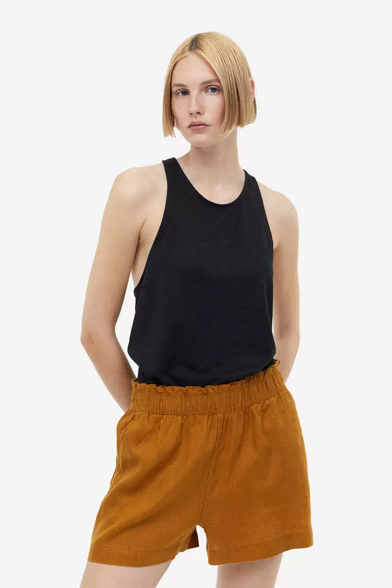 h&m linen vest