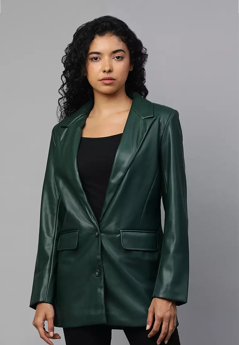 Green ladies blazer sales