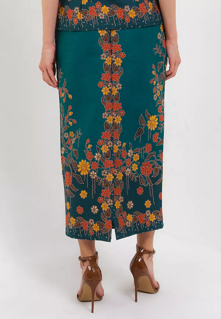 Elastic Waisted Long Pencil Skirt+Lining