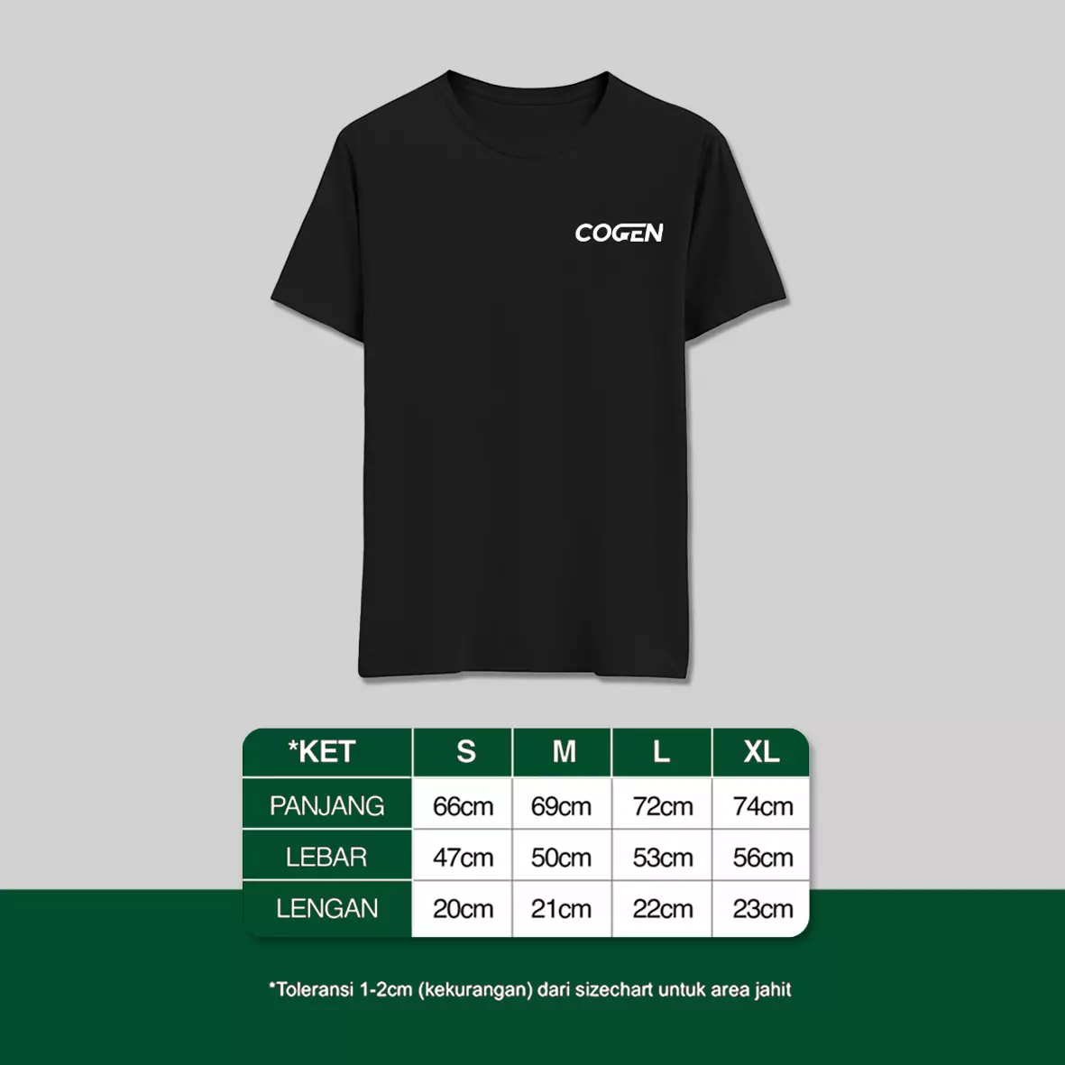 Cogen Kaos Tshirt Hitam T Shirt Black Basic - Controling Us