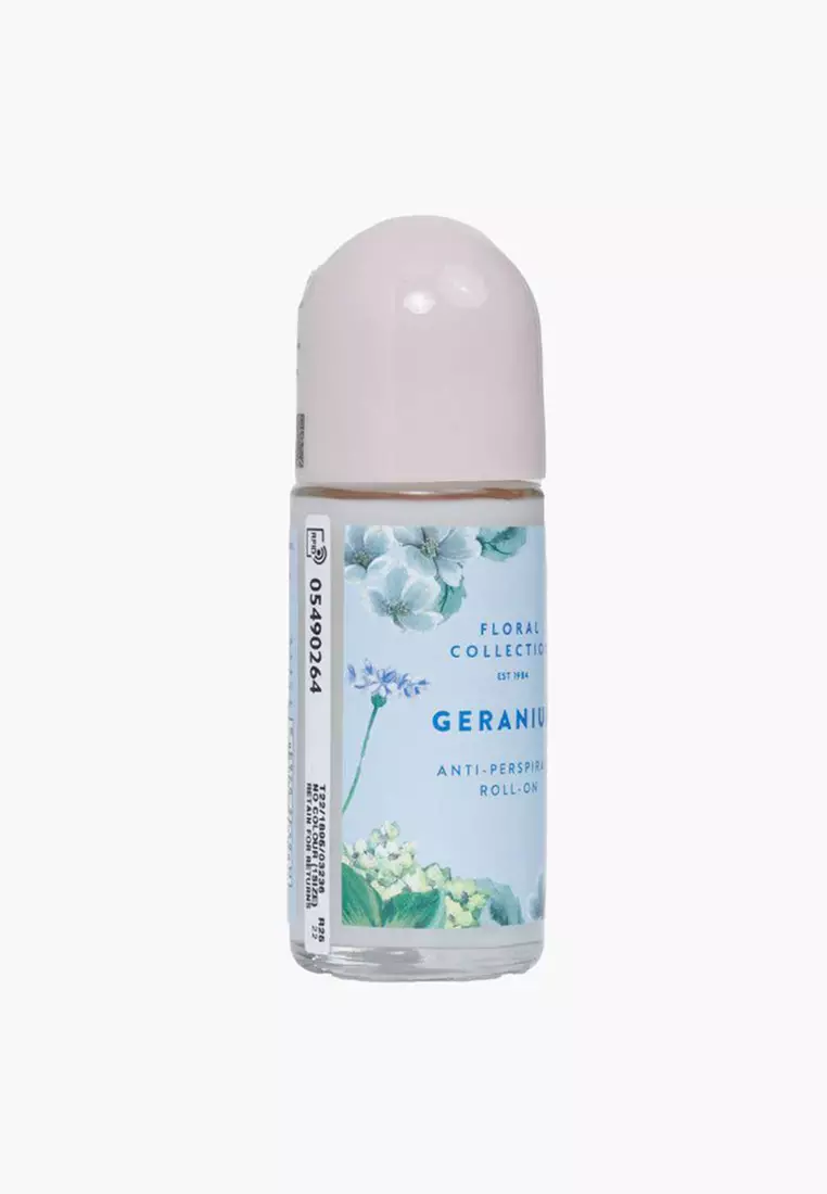Floral Collection Geranium Roll on Deodorant 50ml