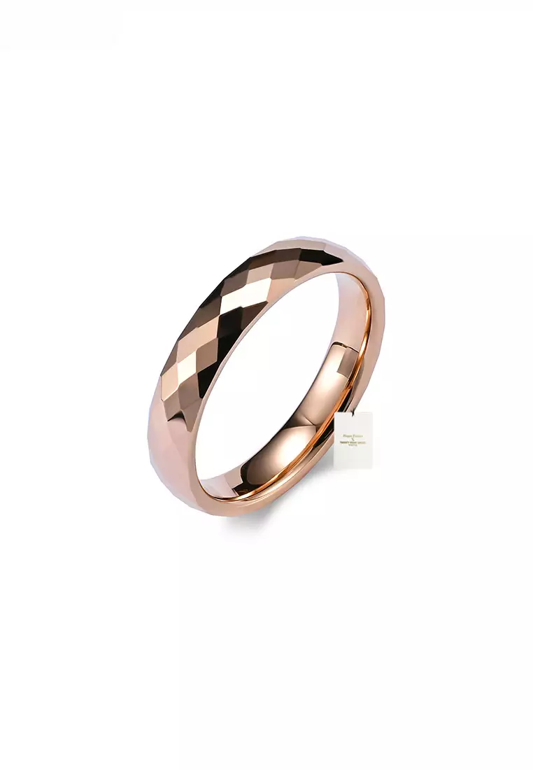 Rhombus Surface Tungsten Carbide Ring JW QF-035