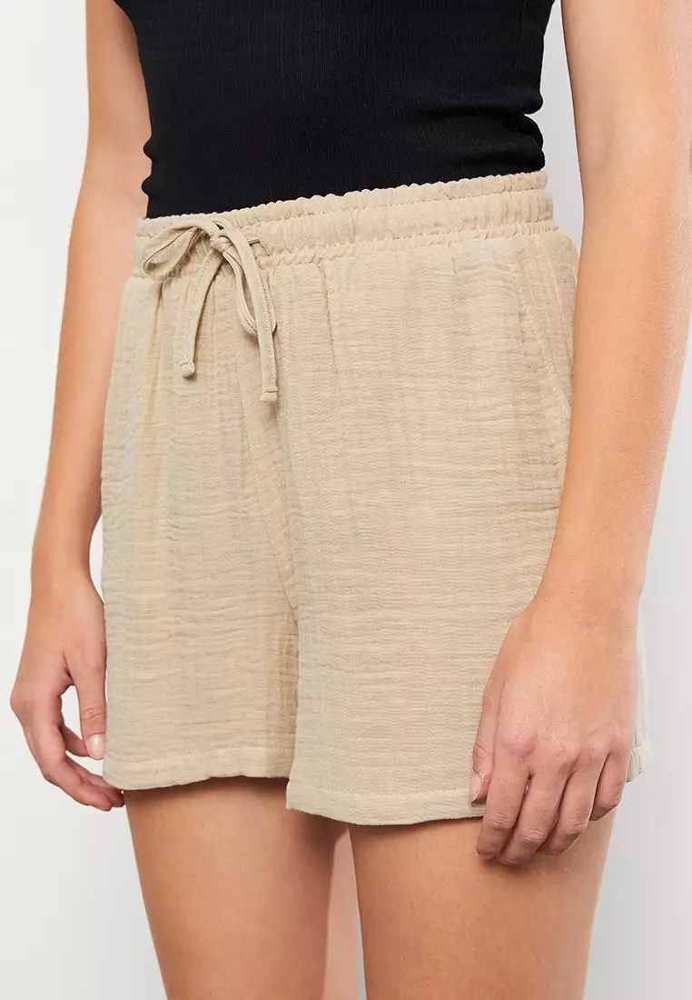 Women's elastic waist shorts top