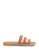 Mango beige Leather Strap Sandals 8A974SHFE23436GS_1