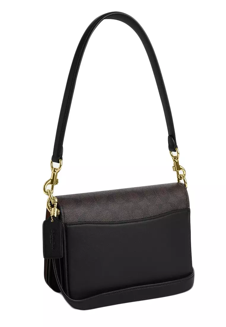 Quinn Bag In Signature Canvas - Walnut/Black