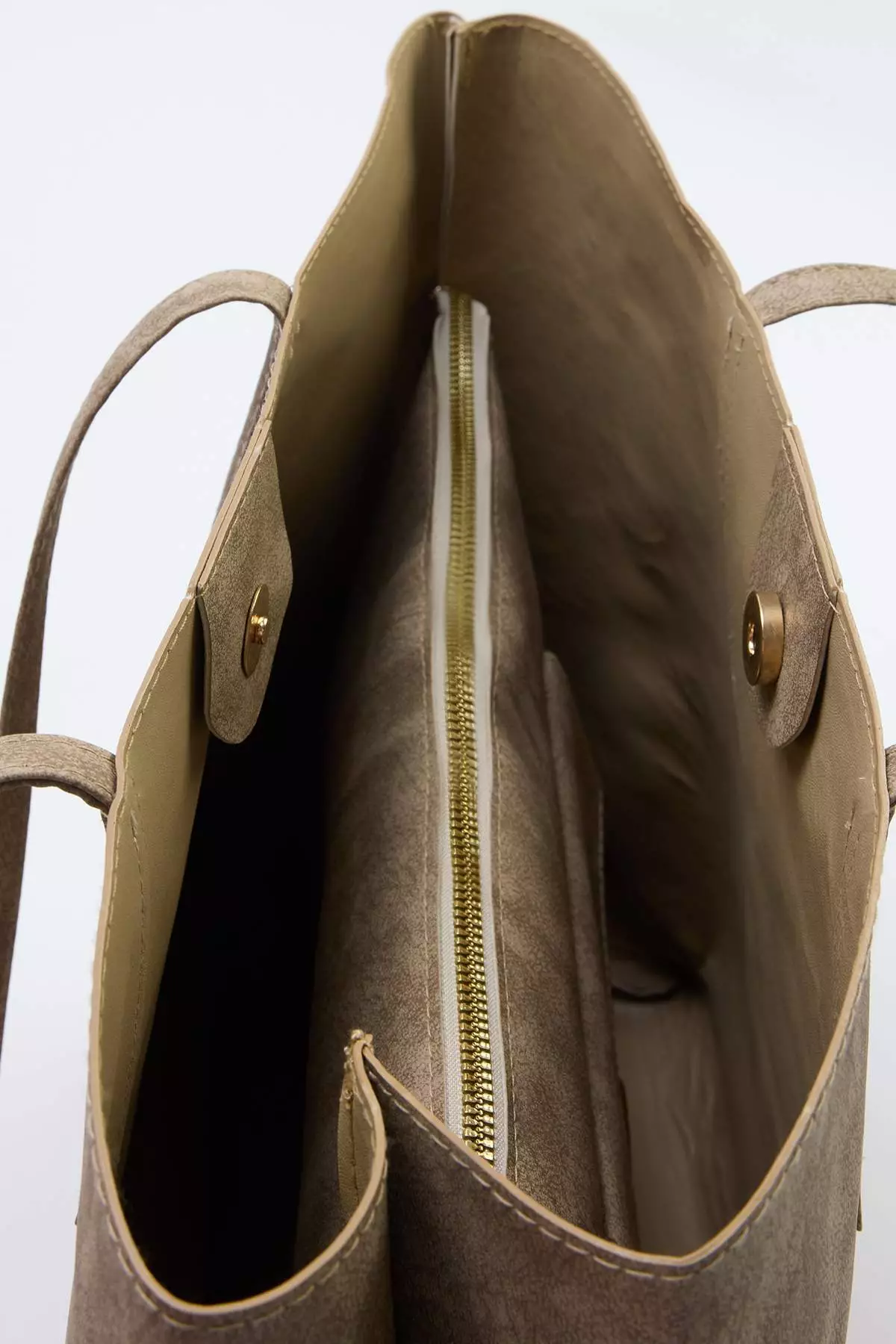 Dark Beige Women'S Maxi Size Shoulder Bag With Computer Bag/Pouch Takss26Oc00031