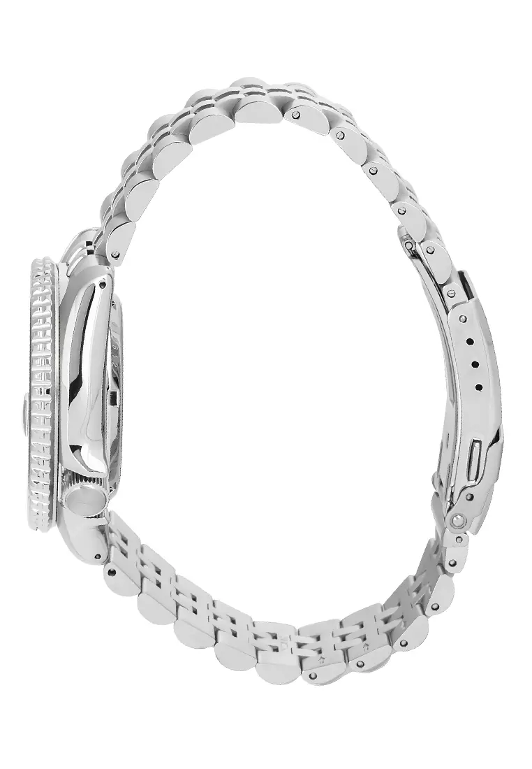 Seiko 5 Sports SSK033K1 - Jam Tangan Automatic Pria - SKX Series Automatic GMT Silver Dial - All Stainless Steel