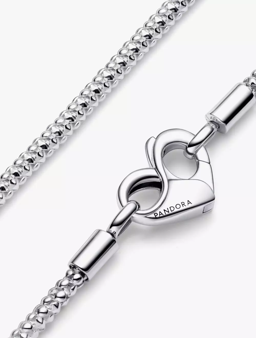 Rocker chain sterling silver necklace with heart clasp