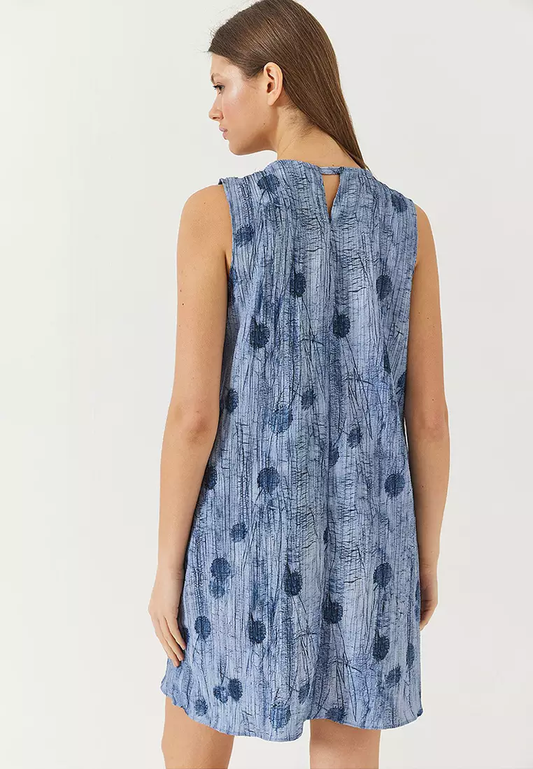 Women's A-Line Pocket Detail Printed Dress 70306 60271062