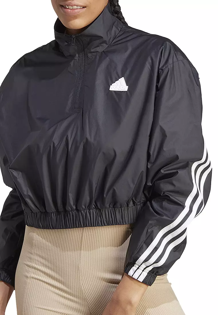 アディダスFUTURE ICONS 3-STRIPES WOVEN 1/4 ZIP JACKET選択2色 adidas Men's Future Icons 3-Stripes Woven 1/2 Zip Jacket