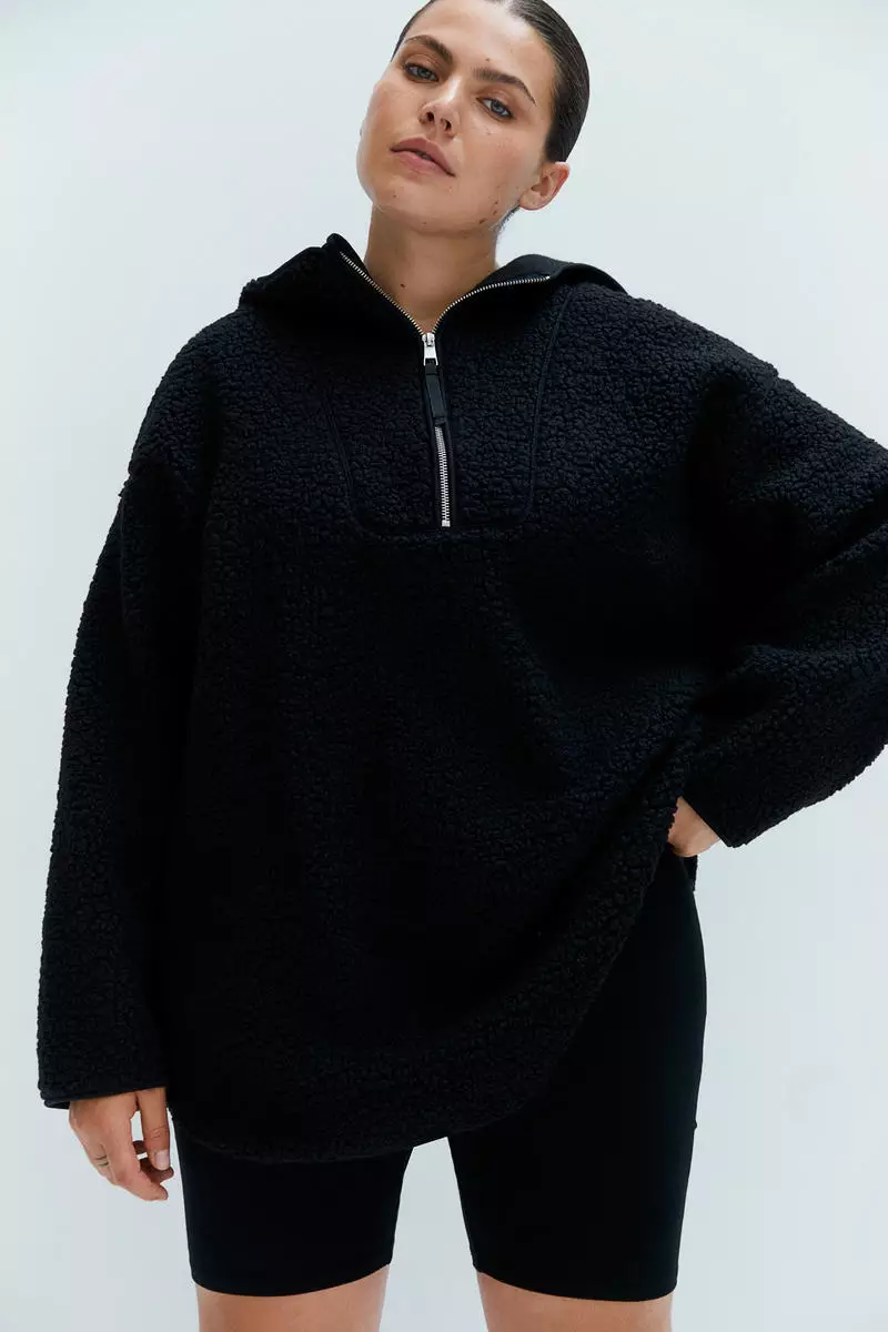 H&m fleece hoodie deals