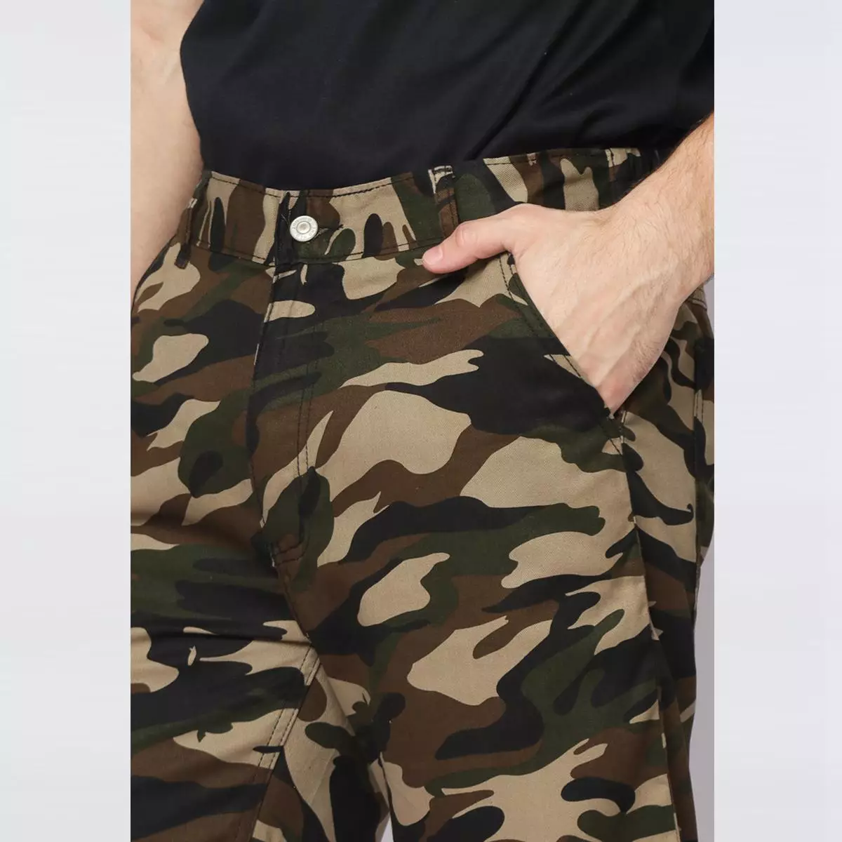 Jogger Loreng Brown Pants 142201N