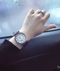 Versace Women's V-helix Silver Dial Violet Leather Watch