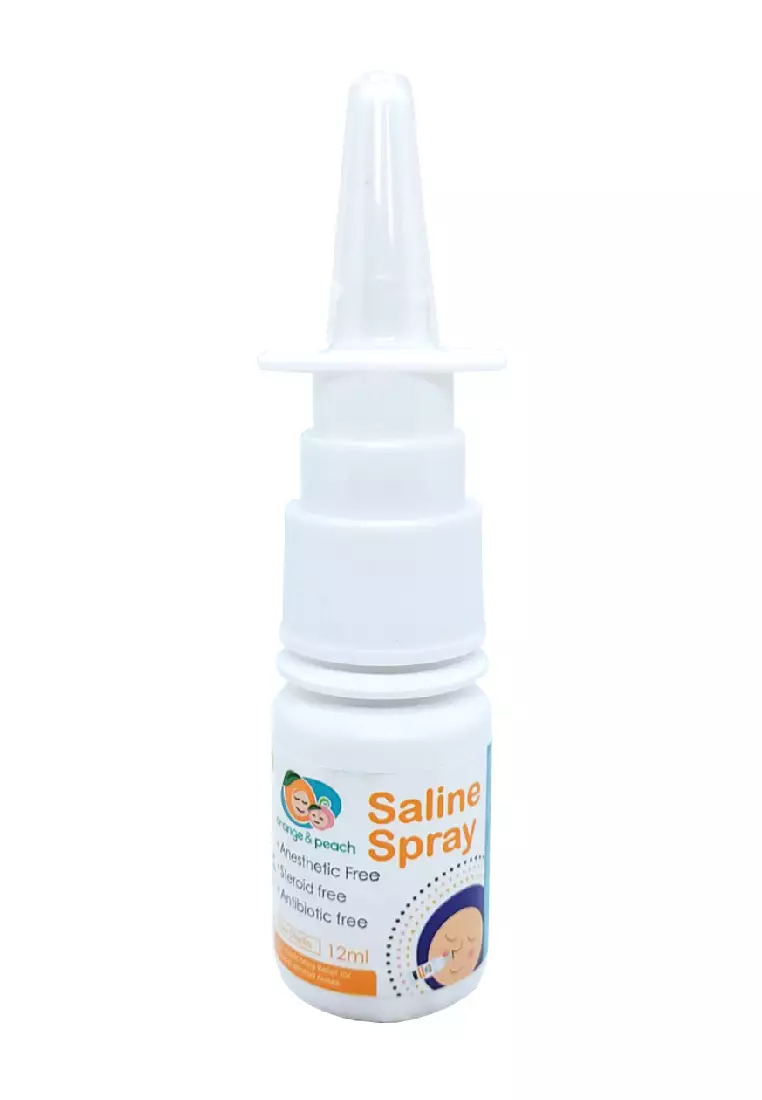 Buy Orange and Peach Nasal Saline Spray Salt Water Solution For