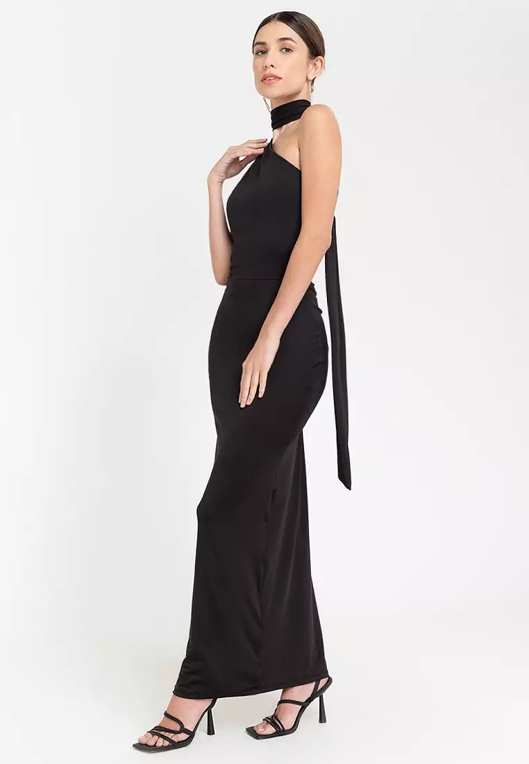 Vivienne One-Shoulder Backless Maxi Dress