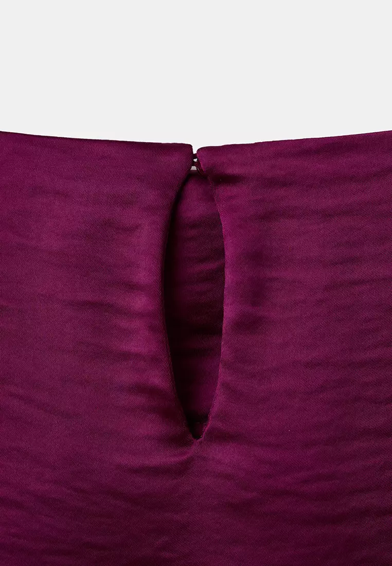 Satin Dress With Creased Effect