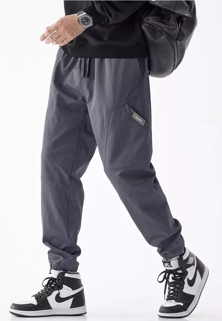 抽繩休閒束腳褲