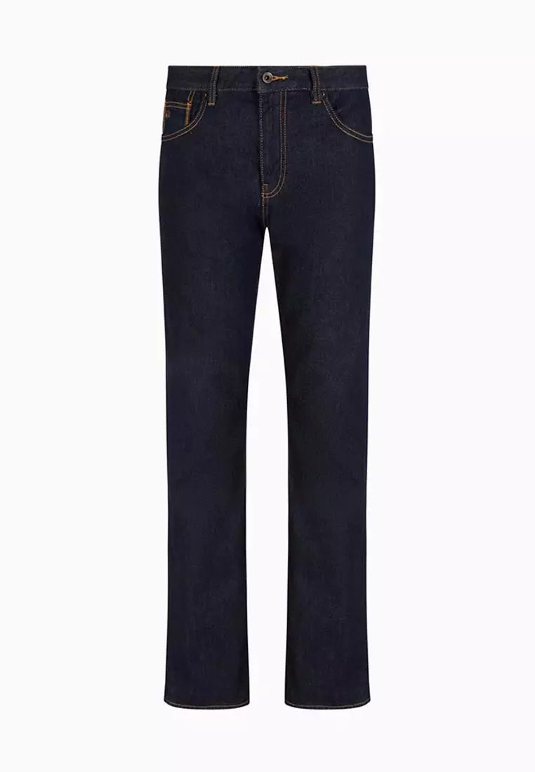 J13 Slim Fit Jeans In Cotton Denim With Contrast Stitching