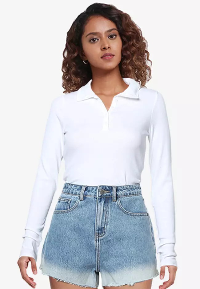 Hollister white polo discount