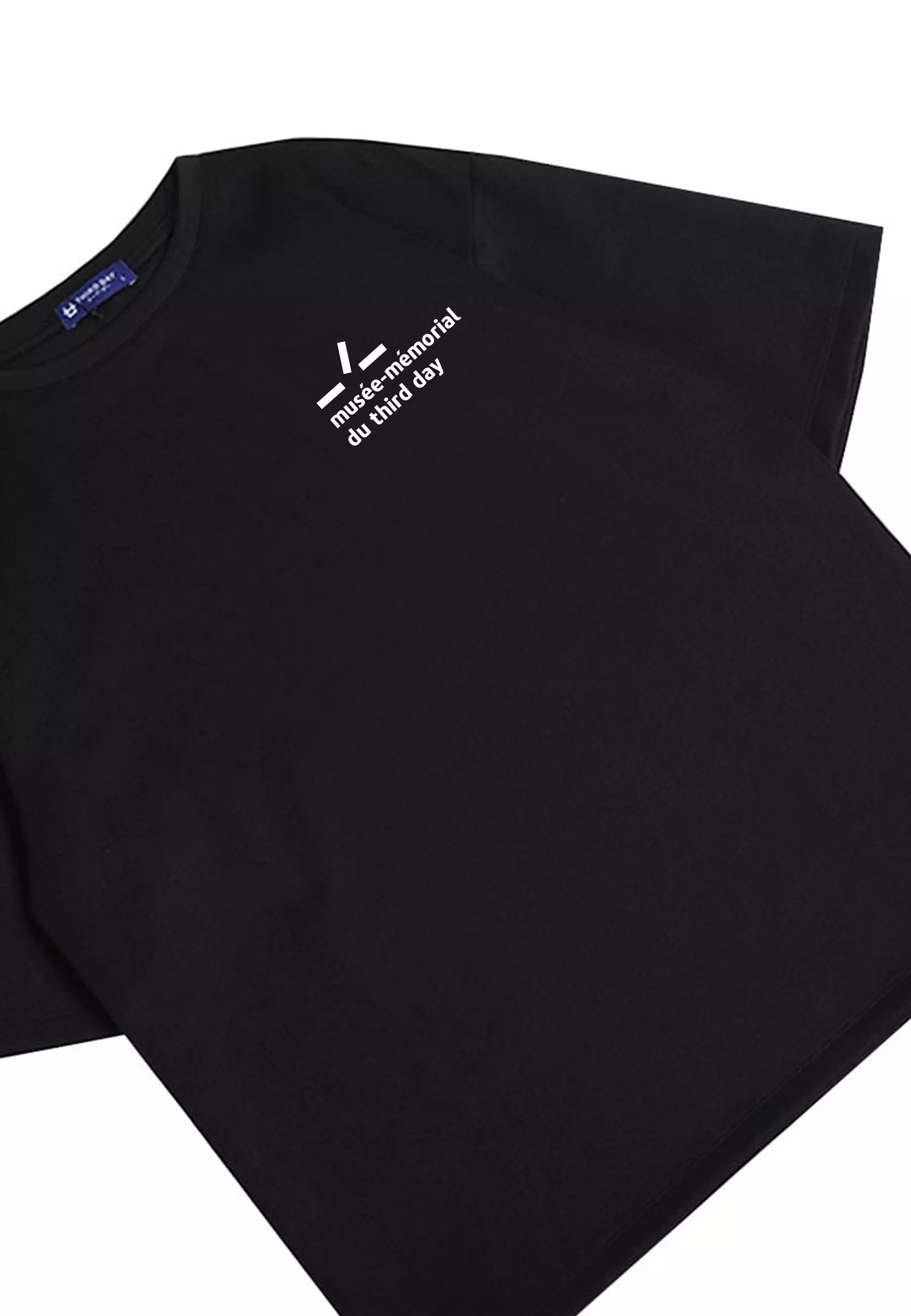 MTQ55 kaos oversize hitam bahan tebal scuba musee thirdday pria distro hitam