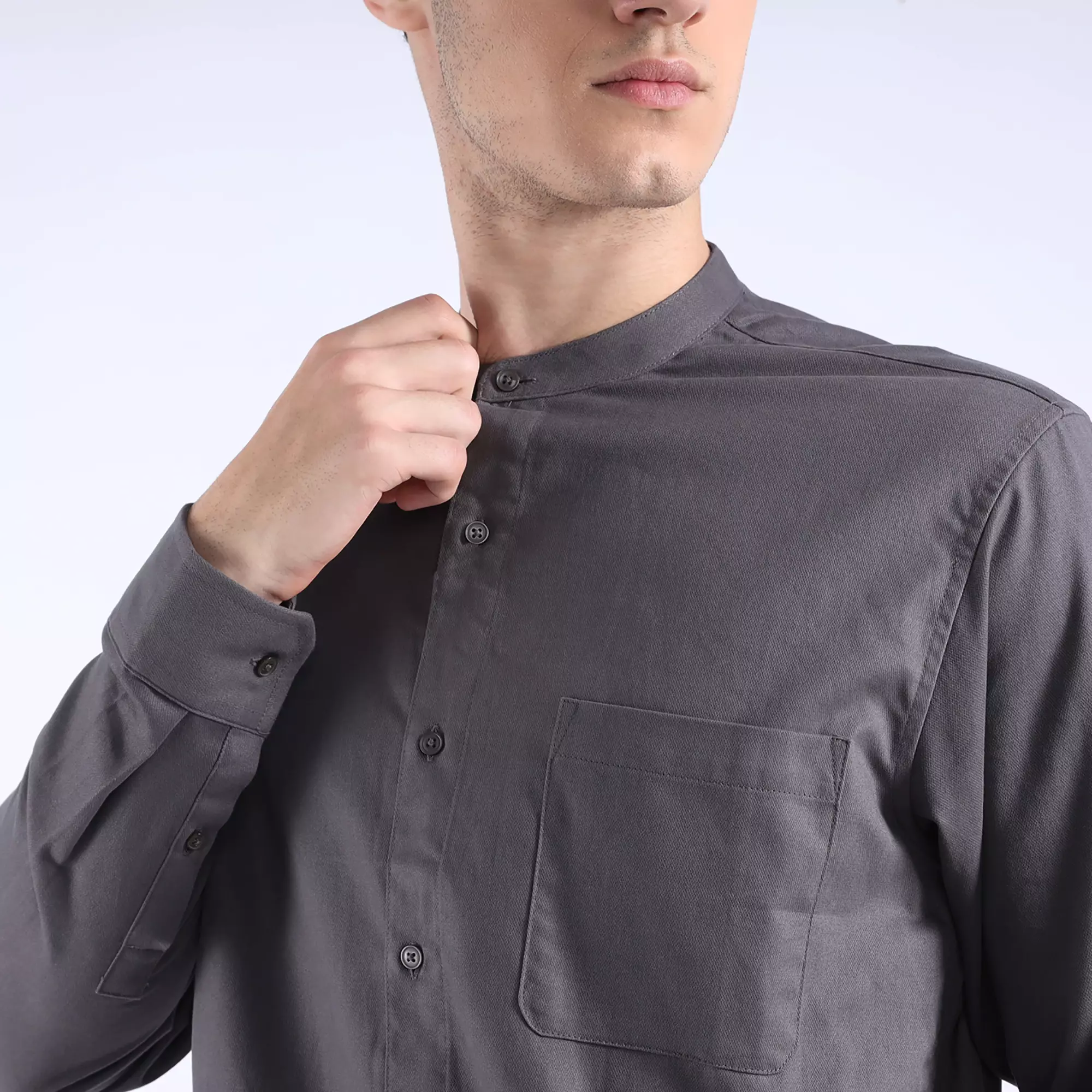 LARUSSO X Rizky Ridho - Form + Focus - Koko Ultra Soft Lengan Panjang - Asphalt Grey