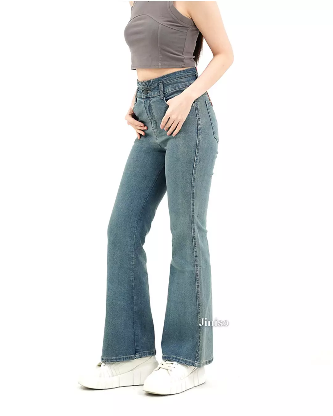 Ultra Highwaist Cutbray Stretch Jeans 615 HANGOUT