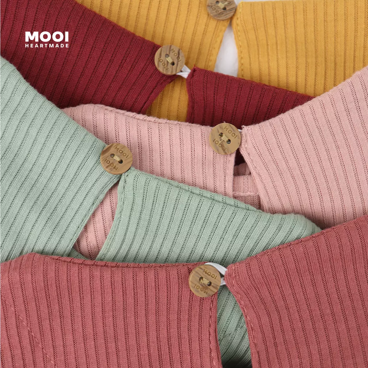 Mooi Atasan Anak Perempuan Mia Top Rib - Rye Grass