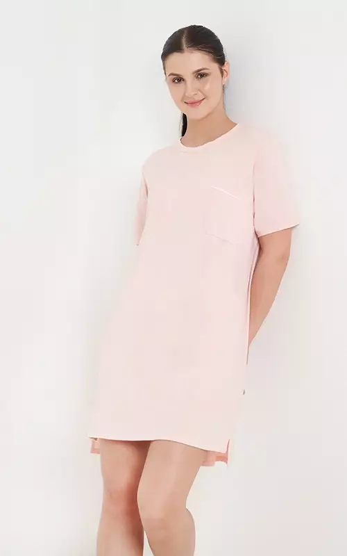 Classic Comfort Dress N30-NE3059 - Salmon Light Pink