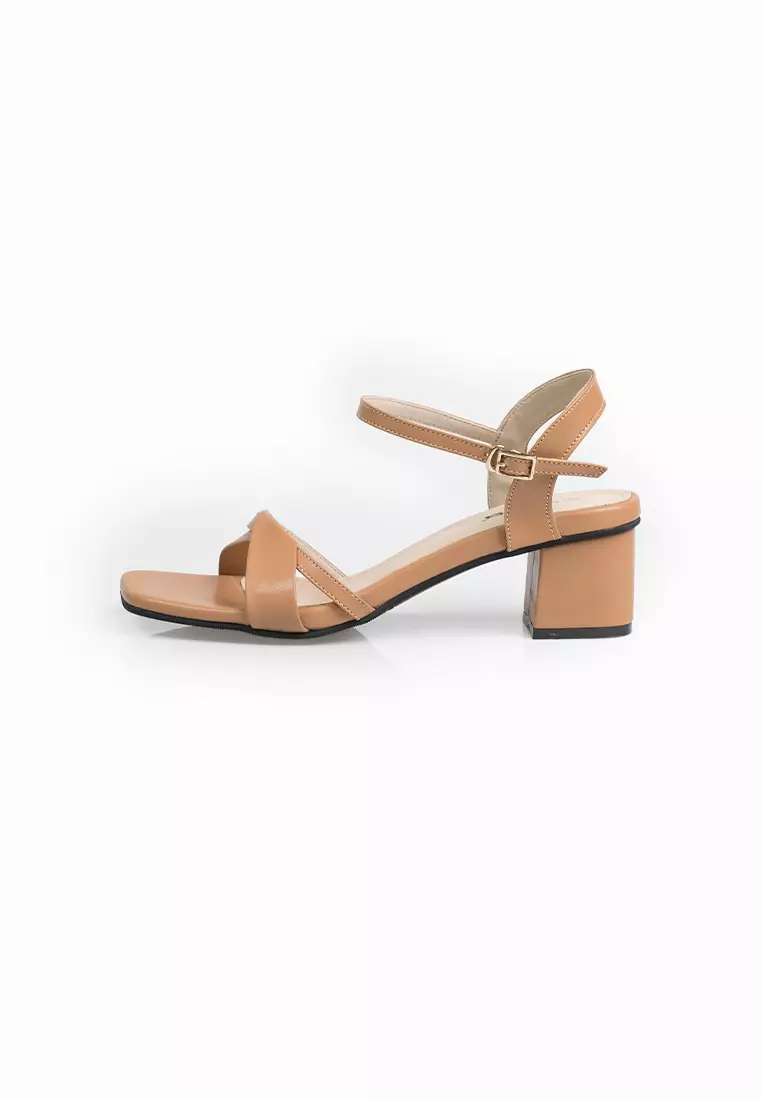 SEIS Amanda Sandal Heels Wanita Hak 5 cm - BROWN