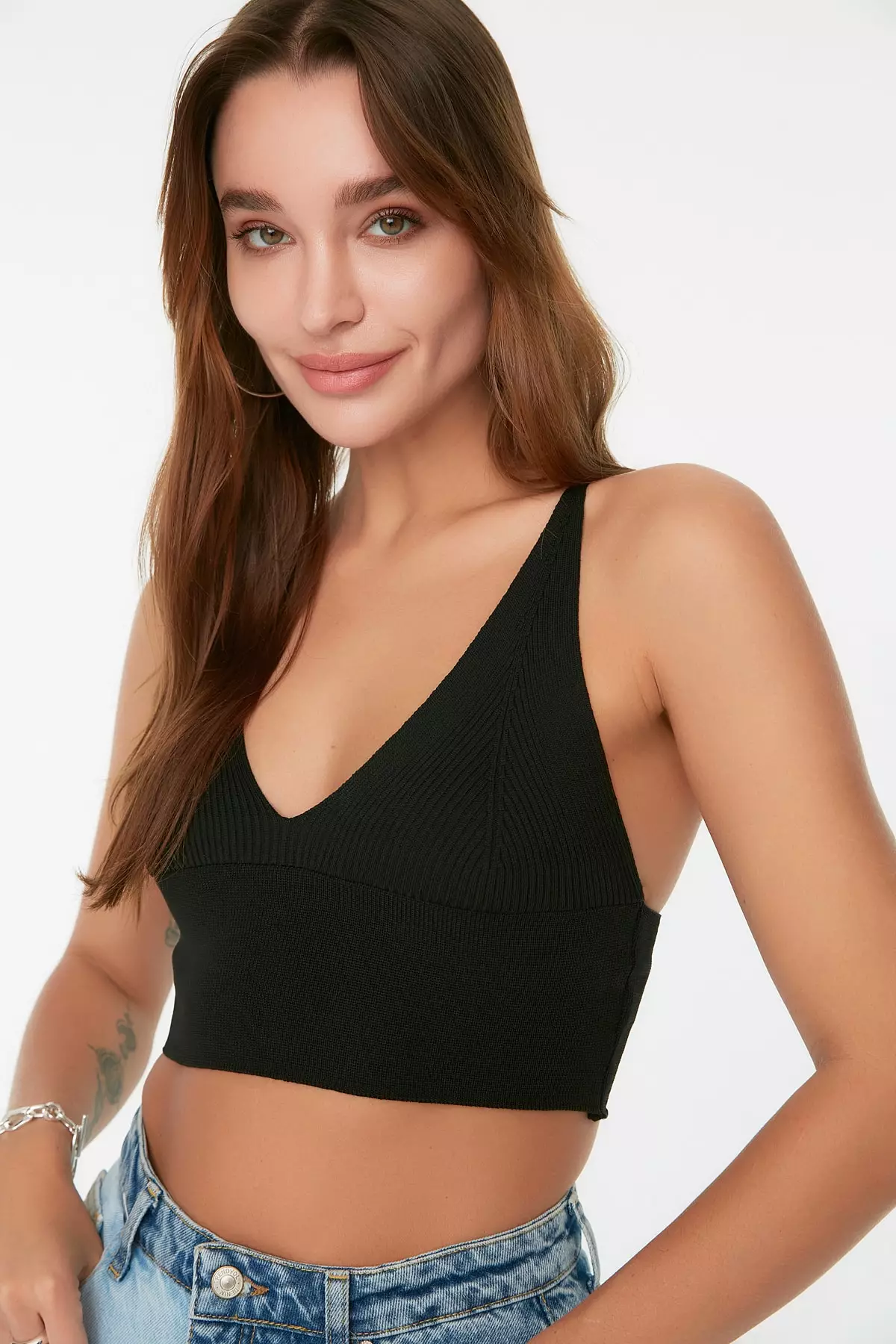 Strappy Knitted Crop Top