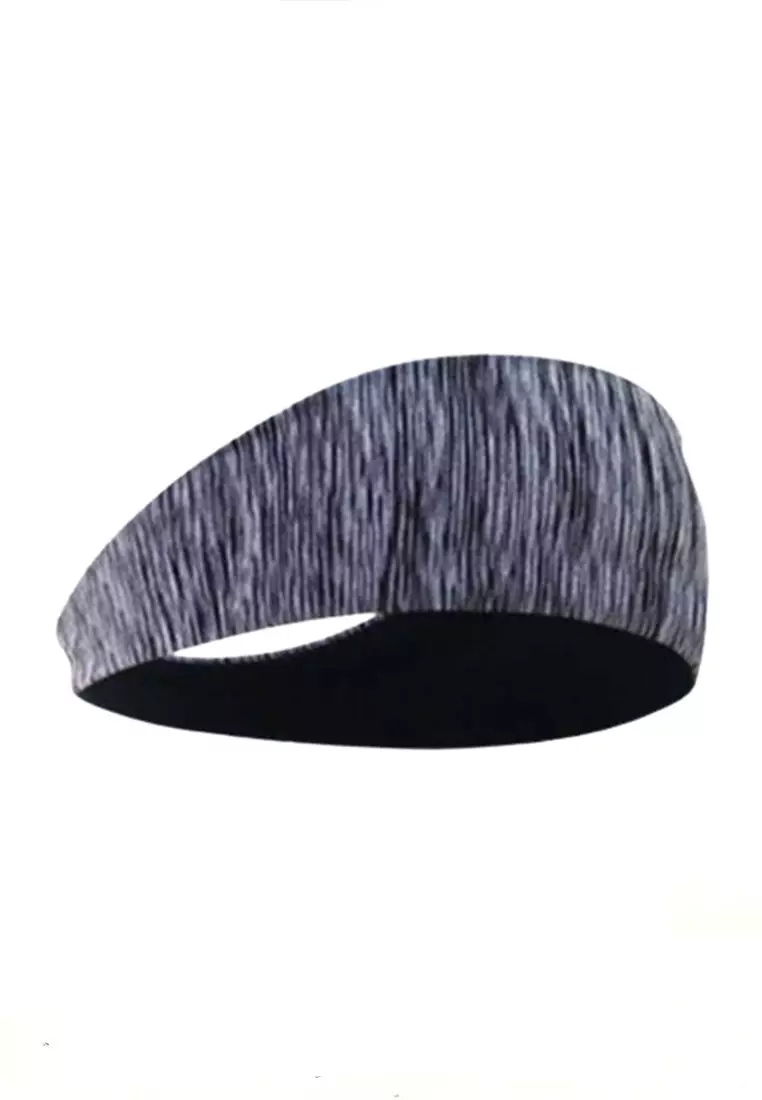 Clara Bandana Headband Olahraga Unisex Elastic Sport Hairbands Yoga Material Polyester ORIGINAL - Gray