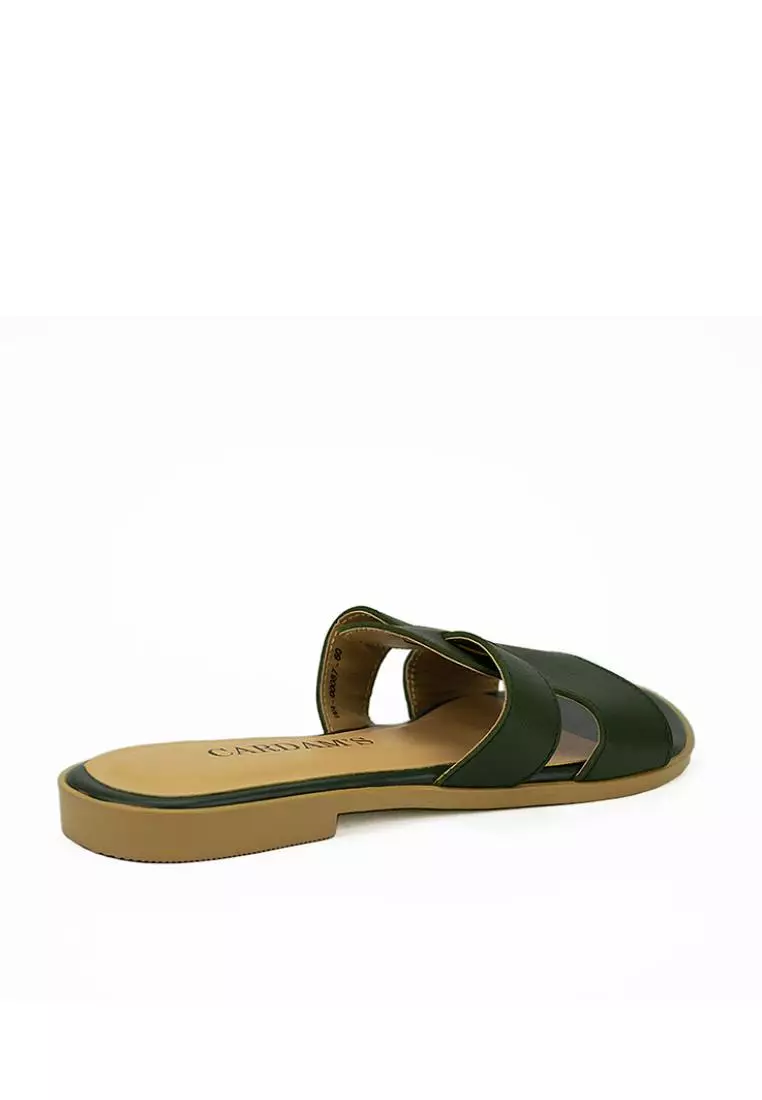 Army green hot sale flat sandals