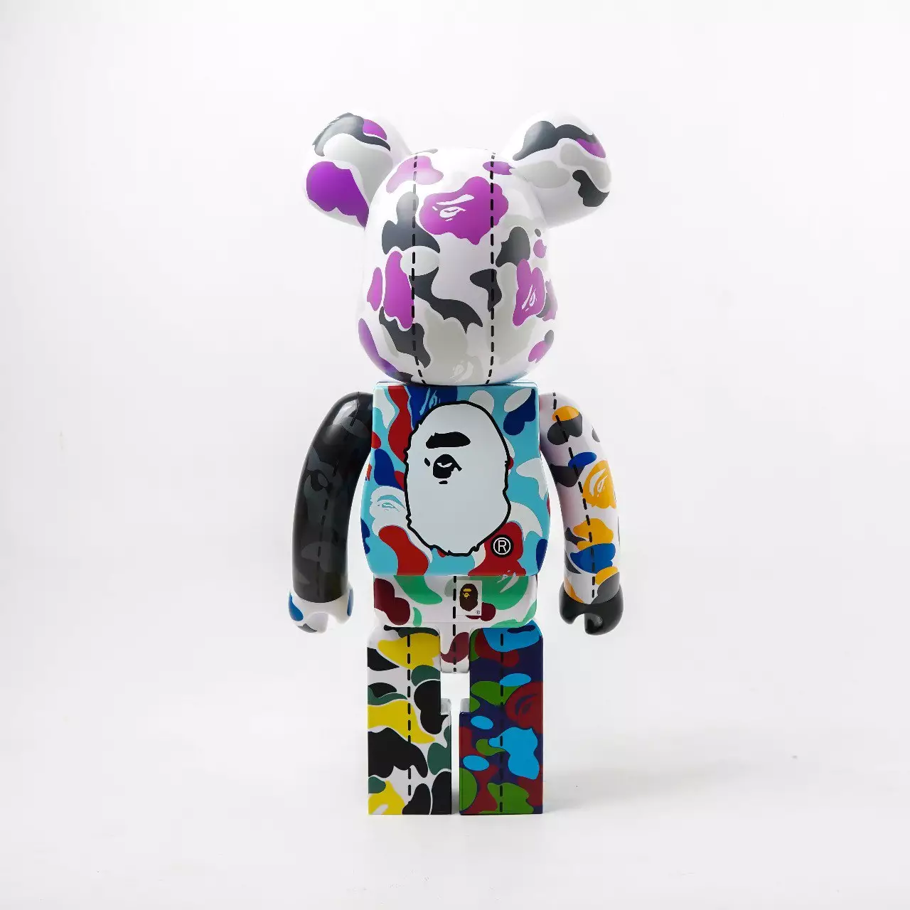 BEARBRICK X BAPE ANNIVERSARY 28TH CRAZY CAMO 1000 100% ORIGINAL - 1000%