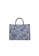 FION blue Zishi Tiger Jacquard with Leather Tote Bag 095F6AC40CABAEGS_4