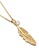 Elli Jewelry white Necklace Feather Boho Topaz Gemstone 375 Yellow Gold 347D6ACDD2FF44GS_6