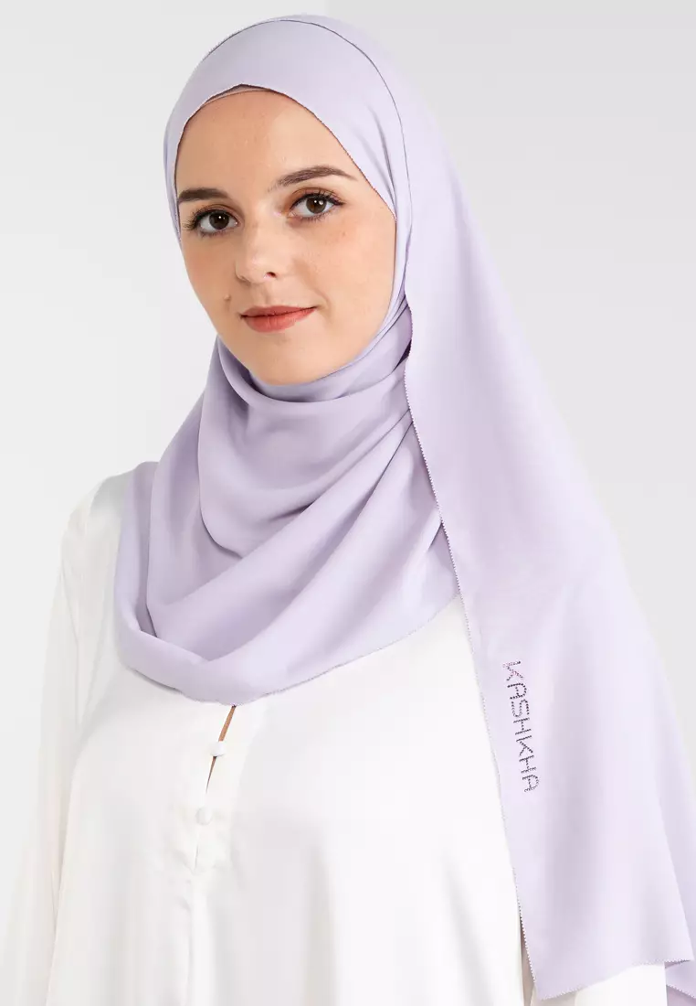 Buy KASHKHA WRINKLE FREE SATIN EYELASH RECTANGLE SCARVES Online